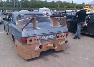 Worst Car Modifications - Cardboard Spoilers